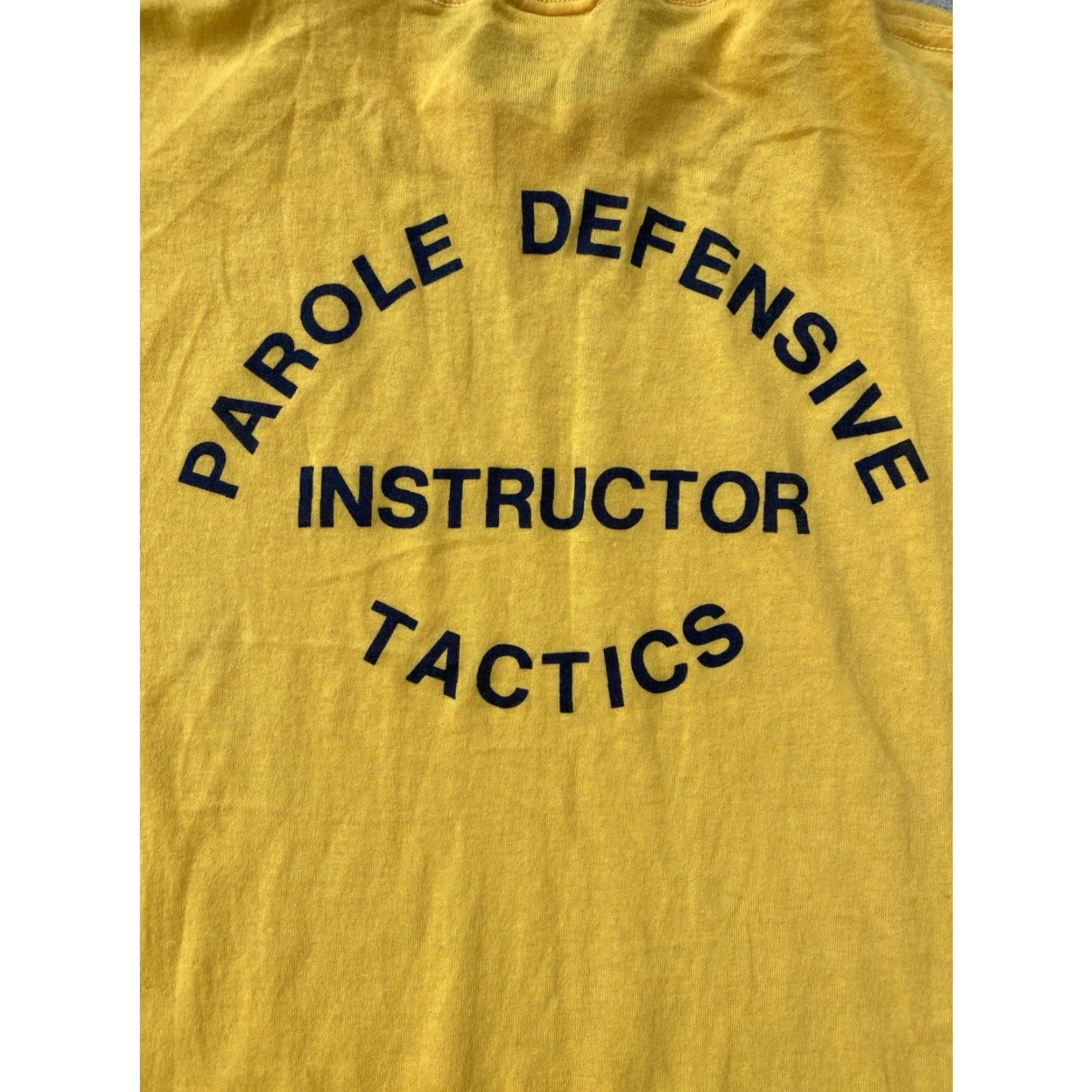 Vintage VINTAGE Parole Defensive Tactics Instructor T Shirt Short Sleeve Size XXXL 3XL Yellow Touch Of Gold Mens Shirt 1980s Graphic Print Size US XXL / EU 58 / 5 - 3 Thumbnail