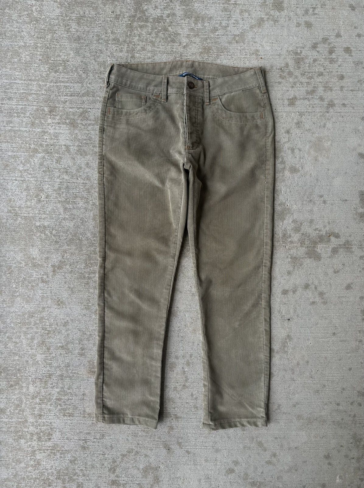 Other Vintage Olive Green Corduroy Pants Size US 33 - 2 Thumbnail