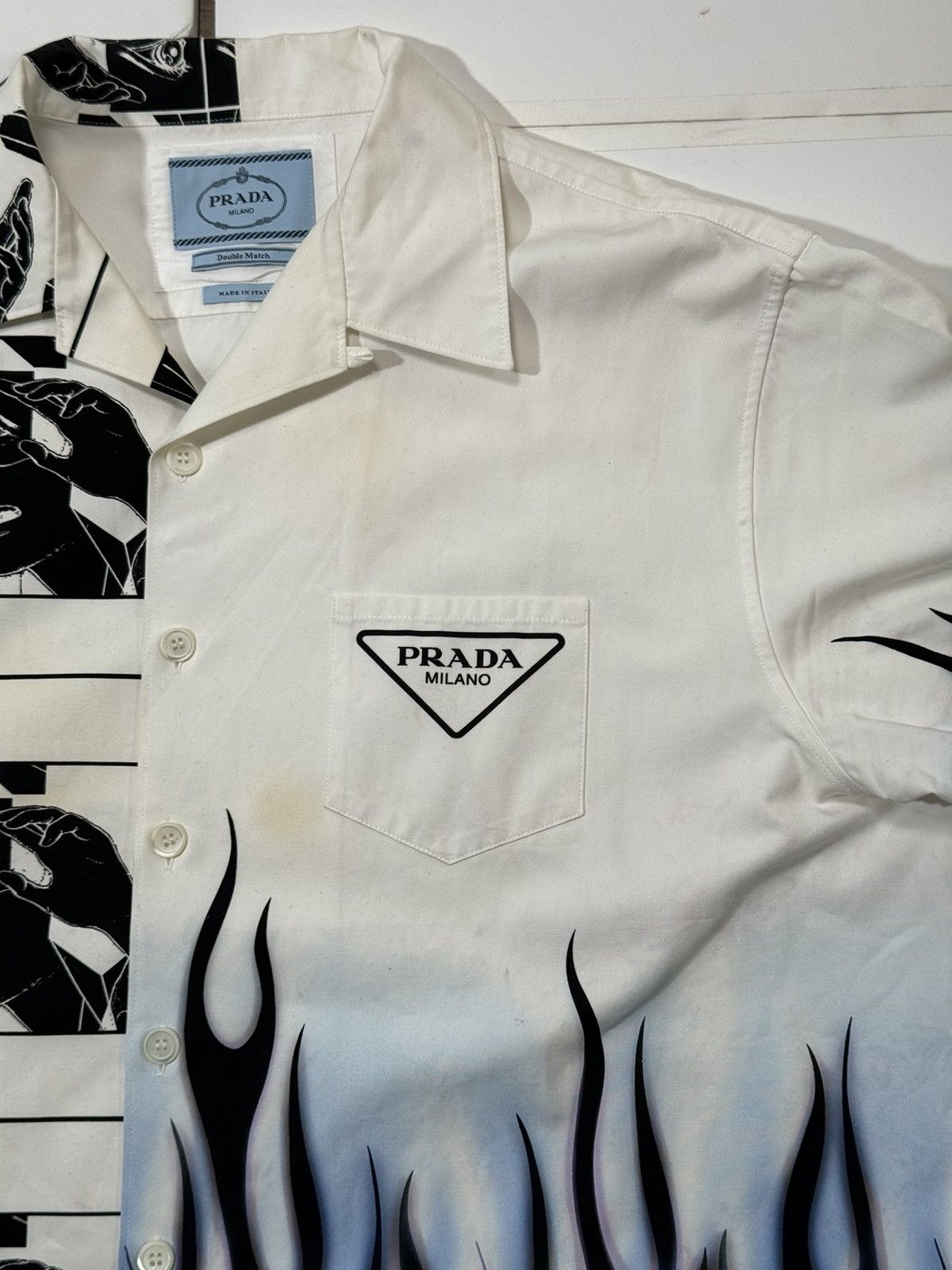 Prada Prada Double Match Heavy Cotton Shirt Size US XXL / EU 58 / 5 - 4 Thumbnail