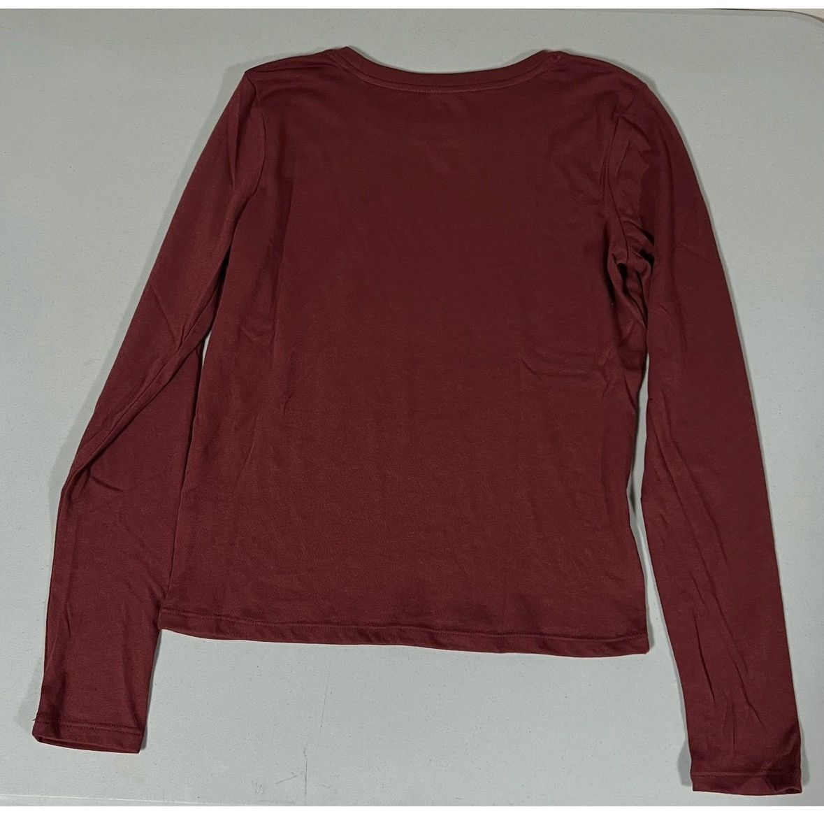 Sonoma Red Solid Long Sleeve Crewneck T-Shirt Top Blouse Tee XS ♥️✨ Size XS / US 0-2 / IT 36-38 - 7 Thumbnail