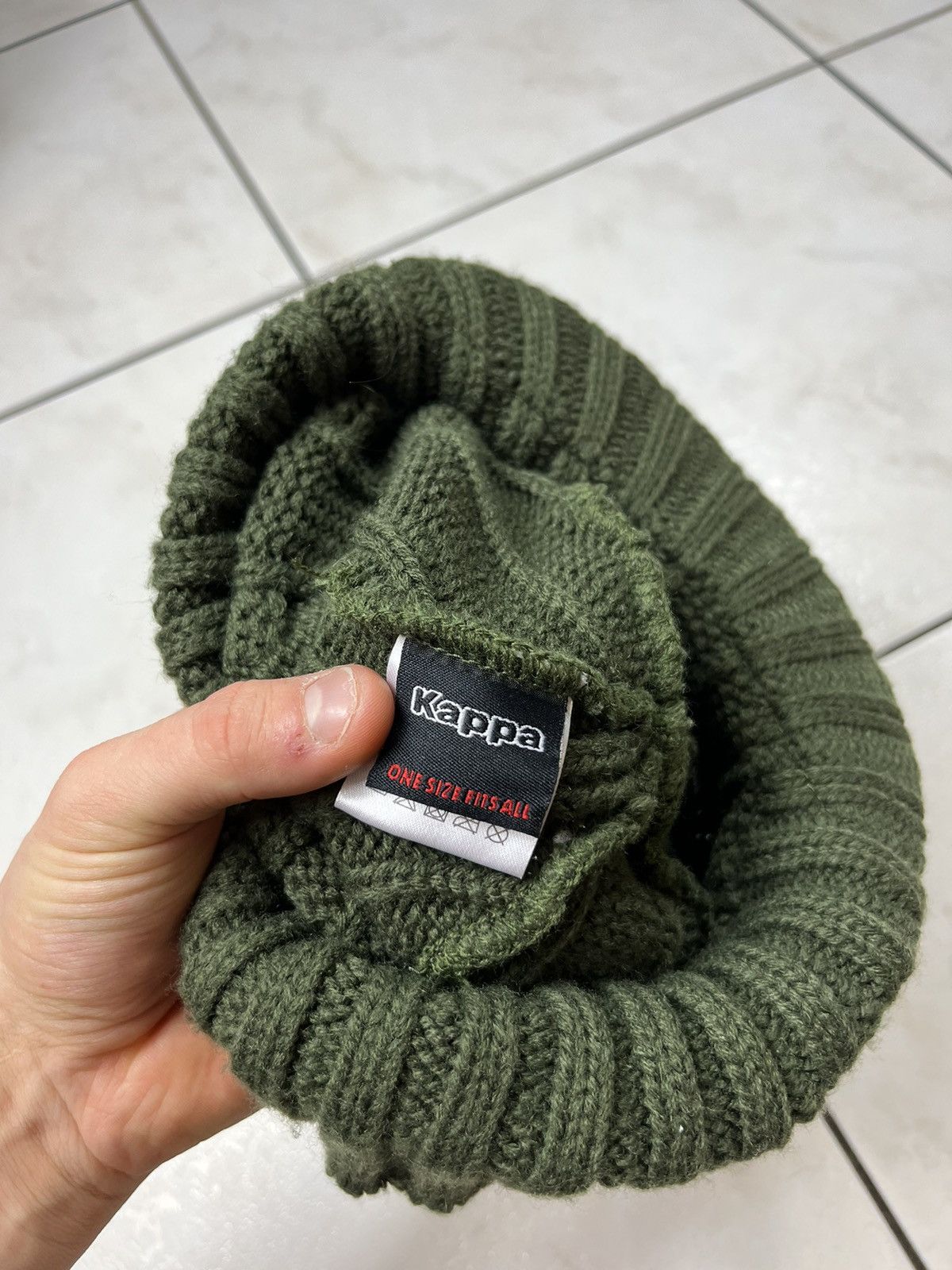 Kappa × Vintage Vintage Kappa visor radar beanie cable knit hat hip hop y2k Size ONE SIZE - 9 Thumbnail