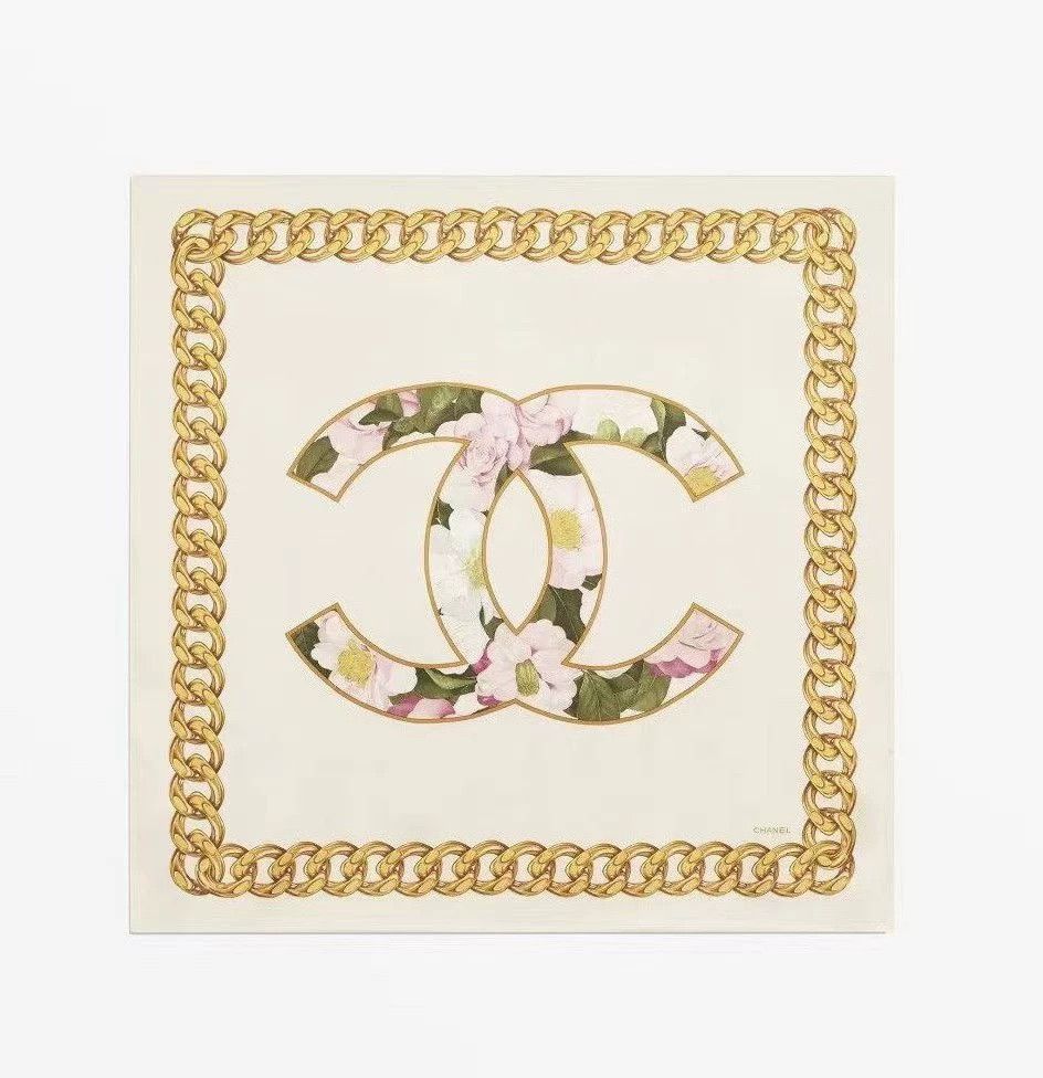 Chanel CHANEL 26C chain print 43x43cm scarf Size ONE SIZE - 2 Thumbnail