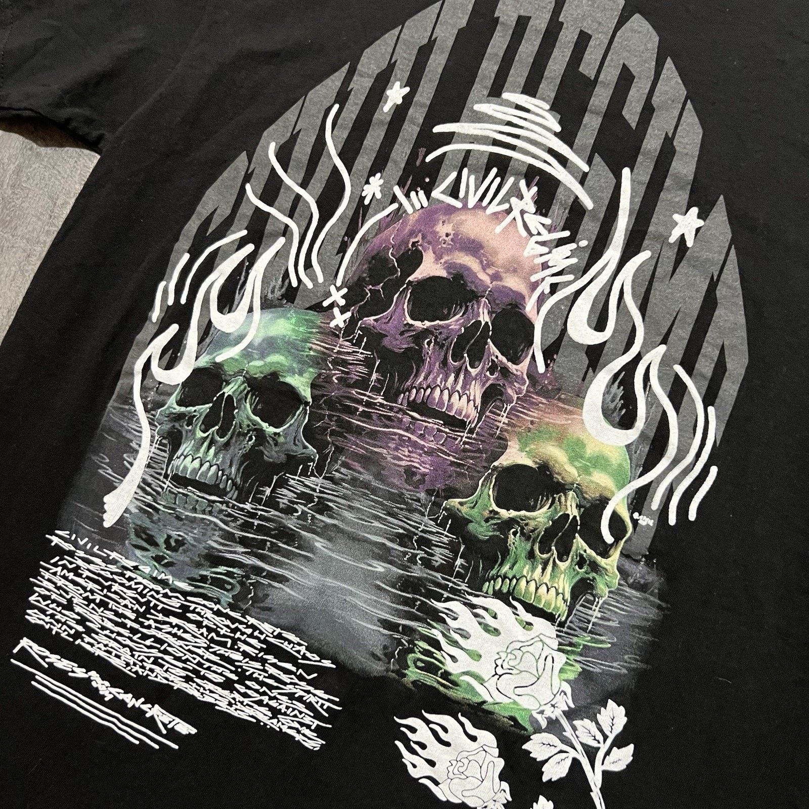 Civil Regime Civil Regime Shirt Depths of Chaos Roses Skulls Graphic Tee Size US L / EU 52-54 / 3 - 2 Thumbnail