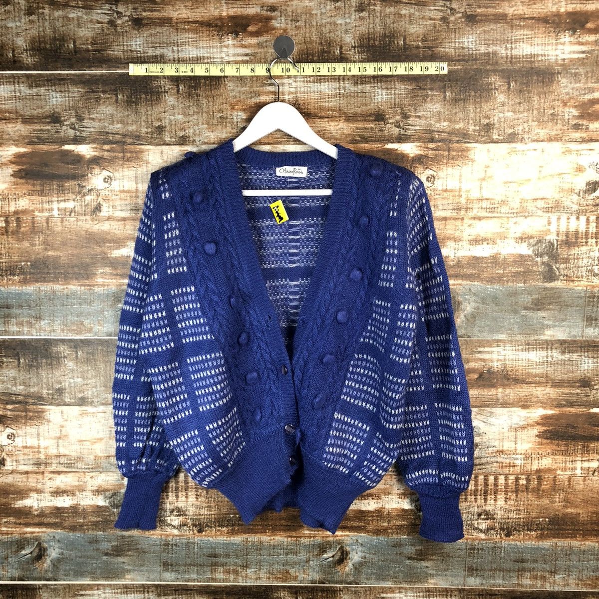 Japanese Brand Chando Rian Blue Cardigan Knitwear vintage #A1490 Size M / US 6-8 / IT 42-44 - 1 Thumbnail