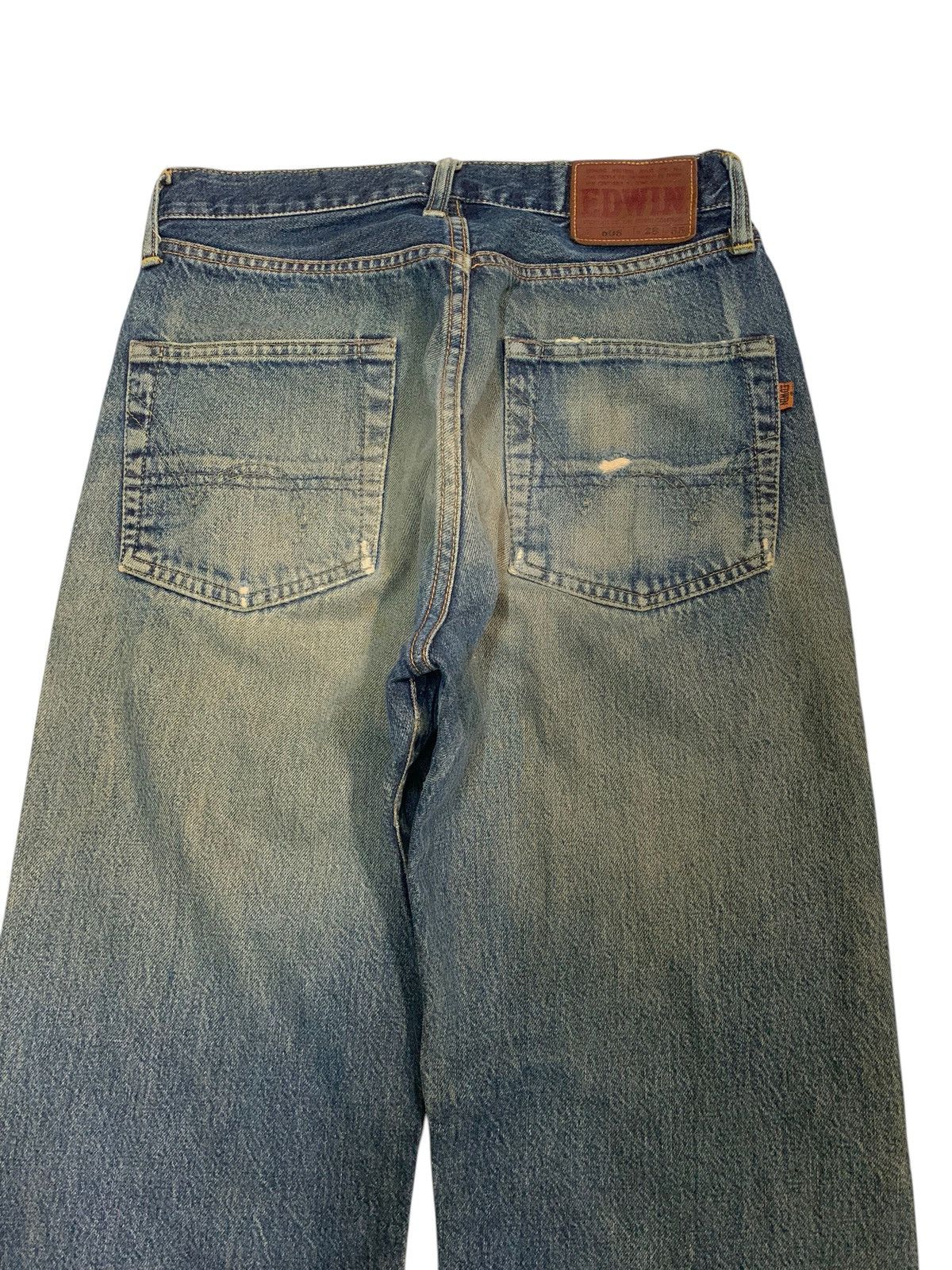 Kapital VTG EDWIN 505 SELVEDGE BAGGY FADED&RUSTY DISTRESSED DENIM Size US 27 - 8 Thumbnail