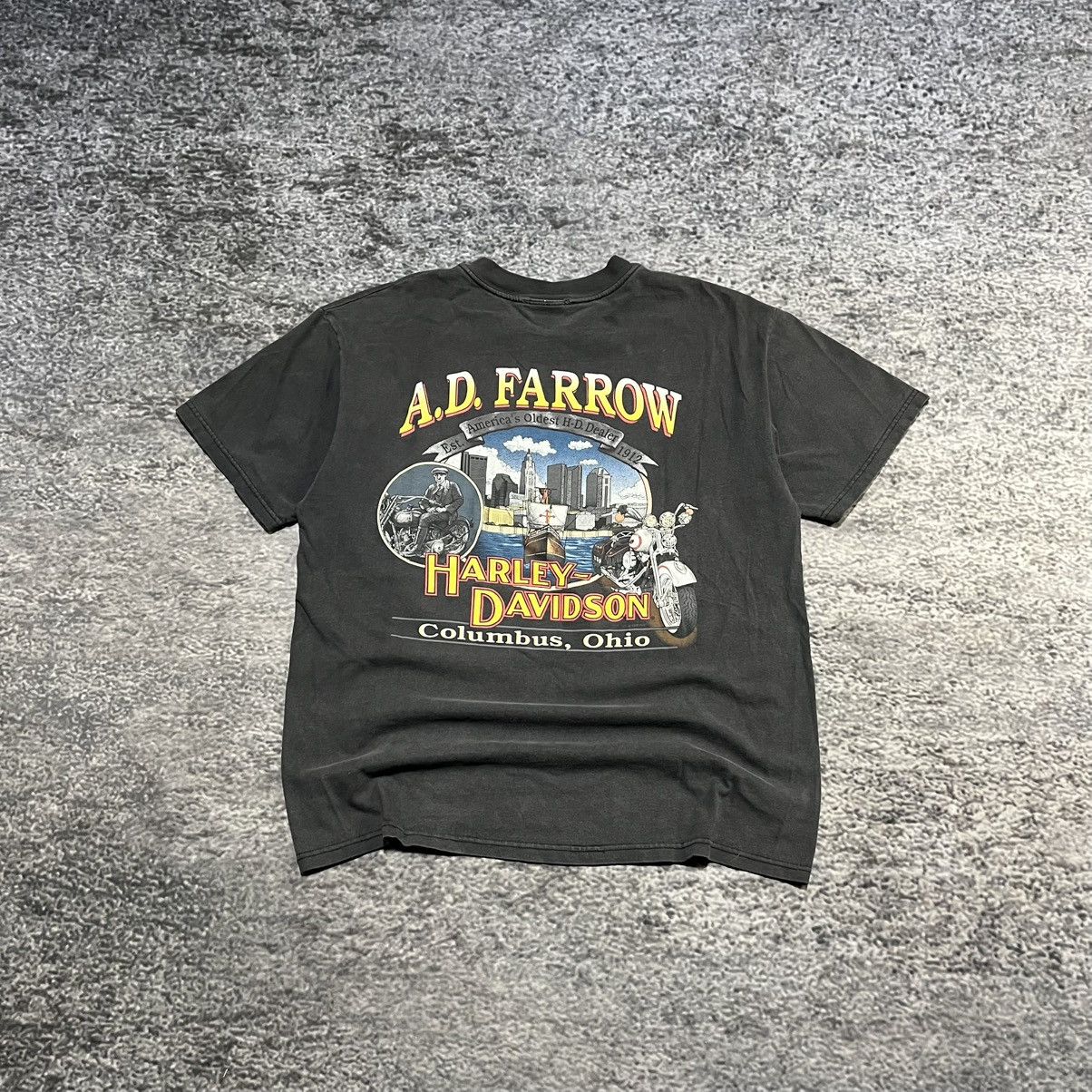 Harley Davidson Vintage 90s Harley Davidson T Shirt Grunge Skater Biker Size US L / EU 52-54 / 3 - 2 Thumbnail