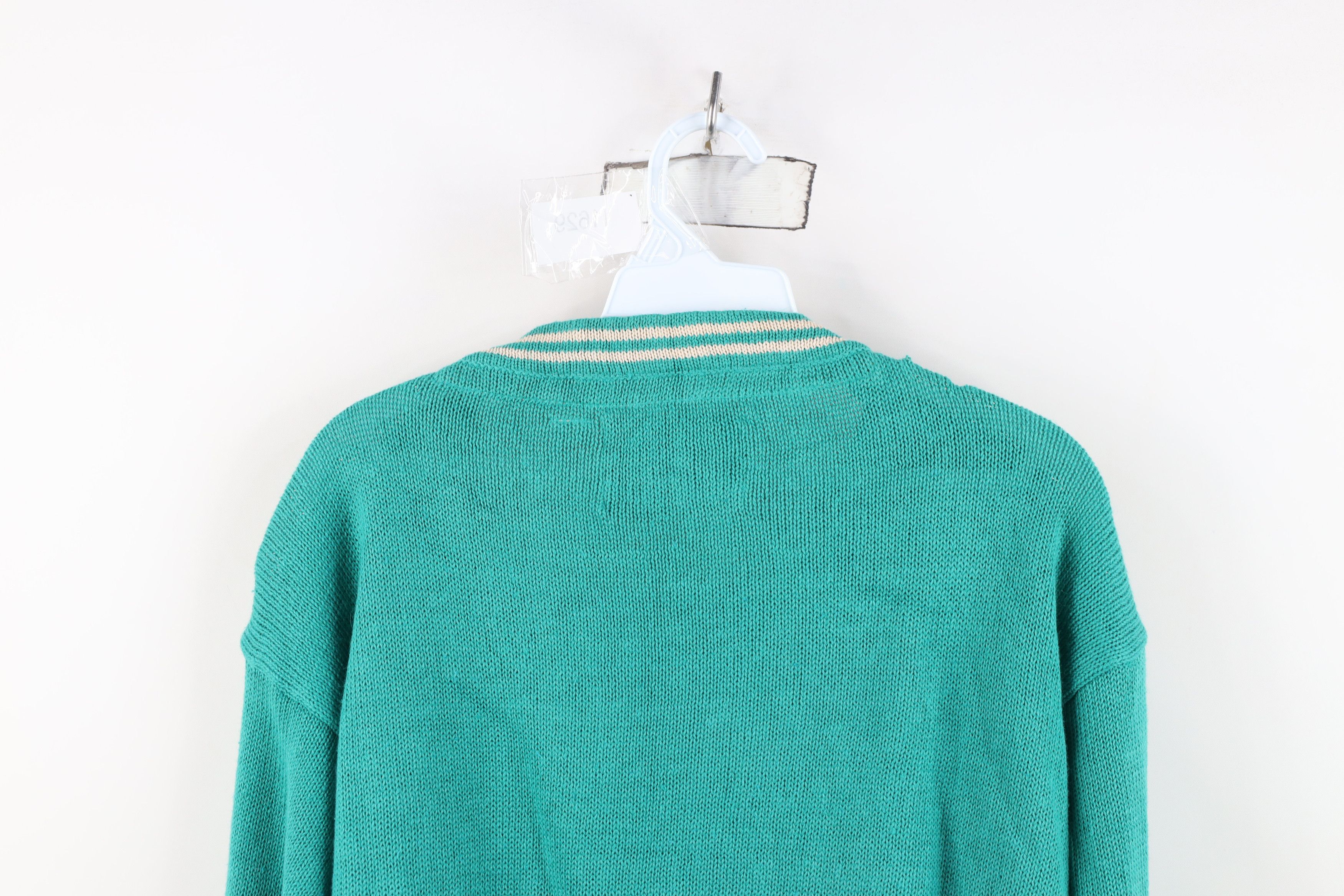 Vintage Vintage 90s Streetwear the Wildlife Safari Knit Sweater Teal Size S / US 4 / IT 40 - 13 Thumbnail