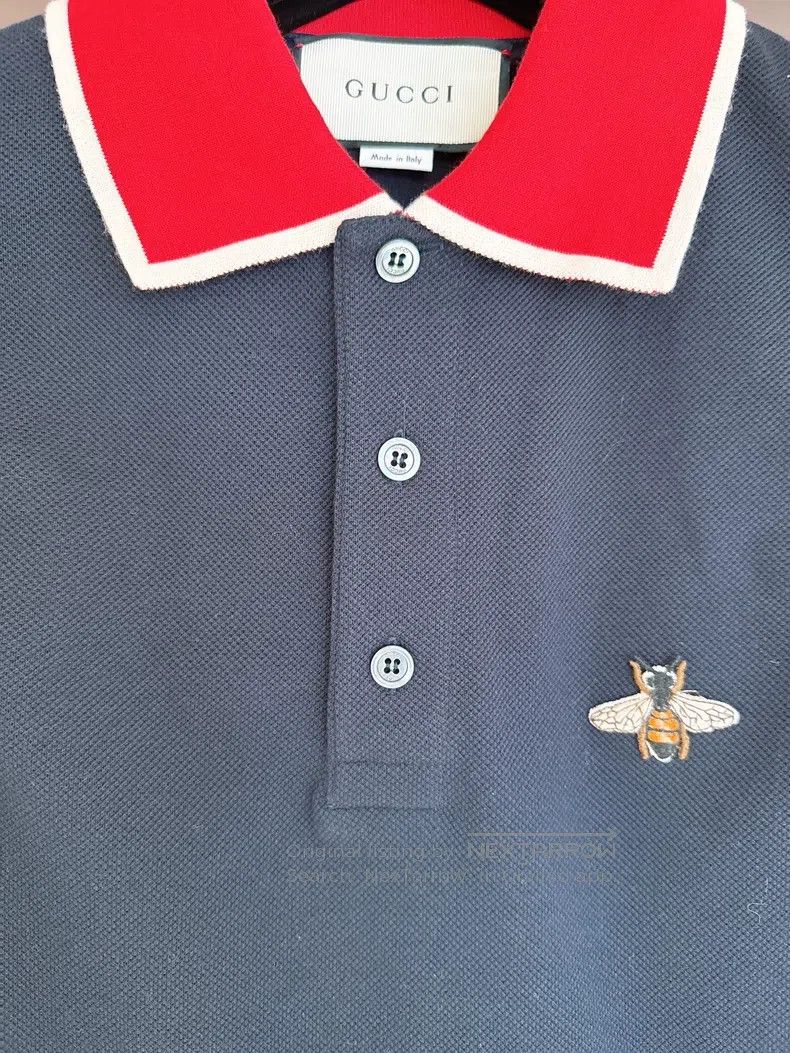 Gucci Gucci Bee embroidery black polo shirt Size US M / EU 48-50 / 2 - 2 Thumbnail
