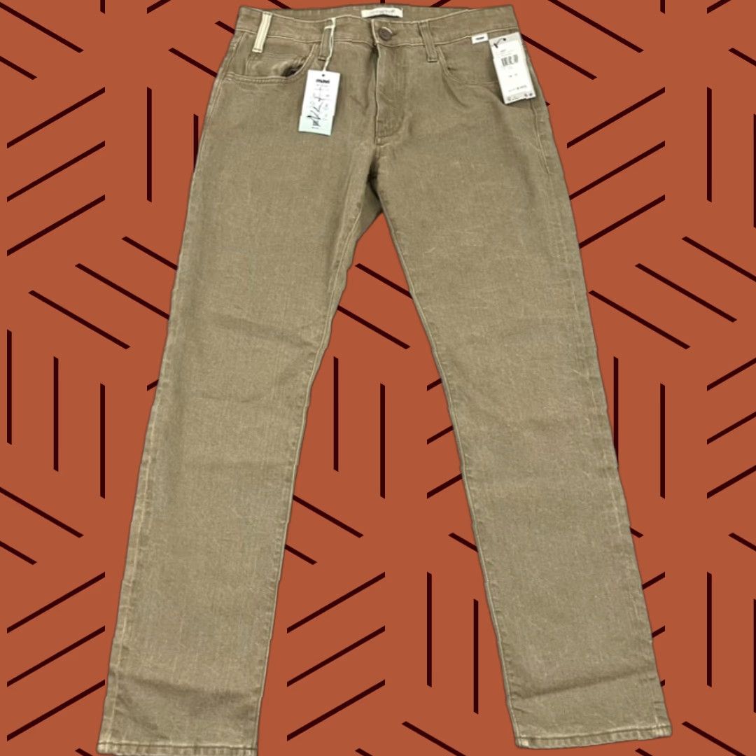 Mavi Mavi Jake Pants Mens 34 x 32 Slim Chino Brown Cotton Casual 5-Pocket Zip Button Mid Rise Mens Size US 34 / EU 50 - 1 Thumbnail