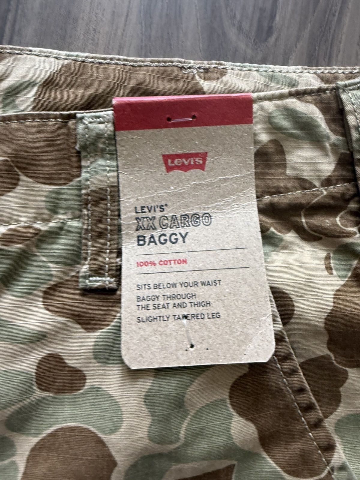 Levi's Levi’s XX Cargo Baggy Camo Pants Mens 33x30 Utility Cargo Size US 33 - 2 Thumbnail