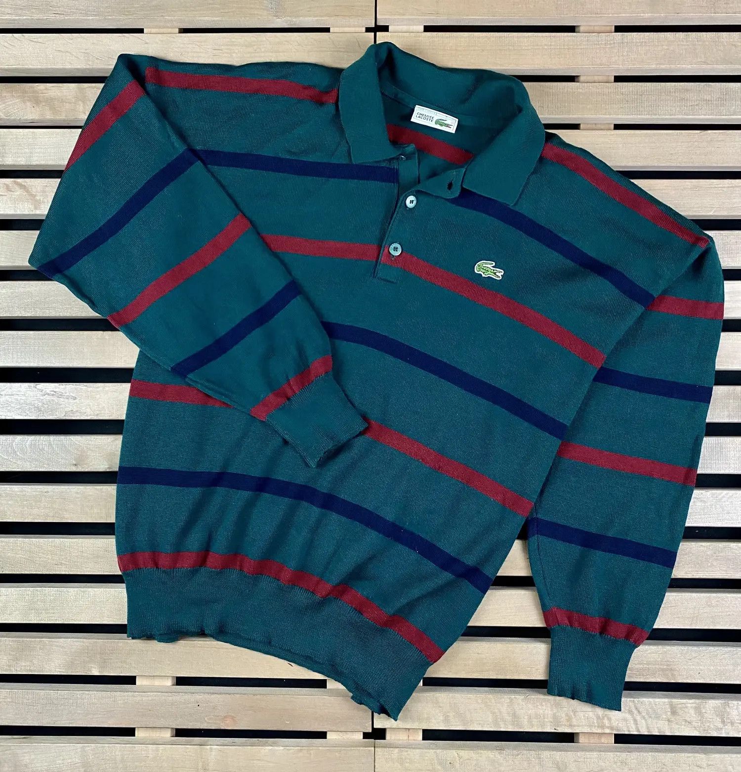 Lacoste × Vintage Mens Sweater Sweatshirt Chemise Lacoste Vintage Size 7/XL Size US XL / EU 56 / 4 - 1 Thumbnail