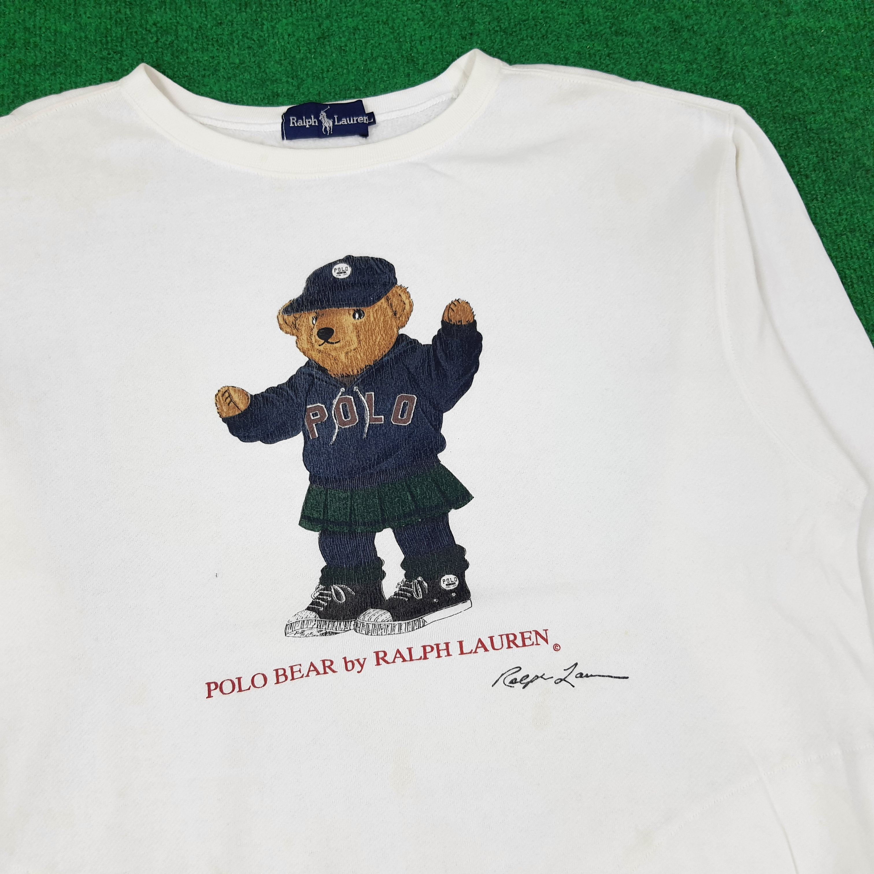Polo Ralph Lauren Vintage Polo Bear by Ralph Lauren Sweatshirt C241N11 Size US L / EU 52-54 / 3 - 2 Thumbnail