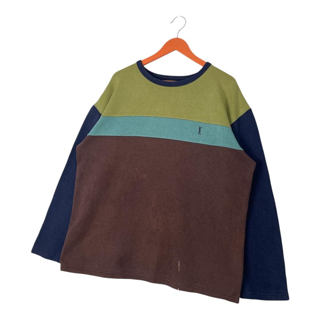 Yves Saint Laurent Vintage Yves saint Laurent Colourfull Pullover Sweatshirt Size US L / EU 52-54 / 3 - 3 Thumbnail