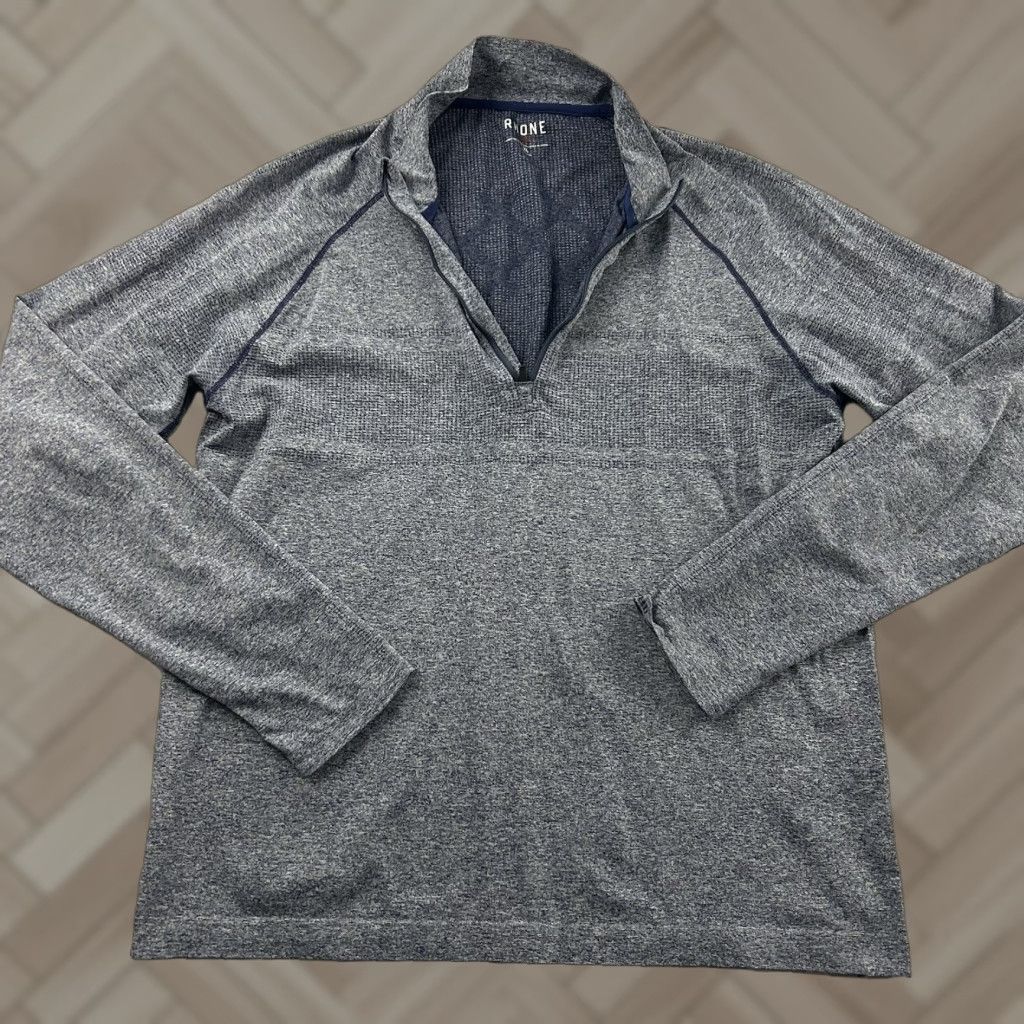 Rhone Rhone 1/4 Zip Pullover Long Sleeve Athletic Jacket Men XL Blue Size US XL / EU 56 / 4 - 1 Thumbnail