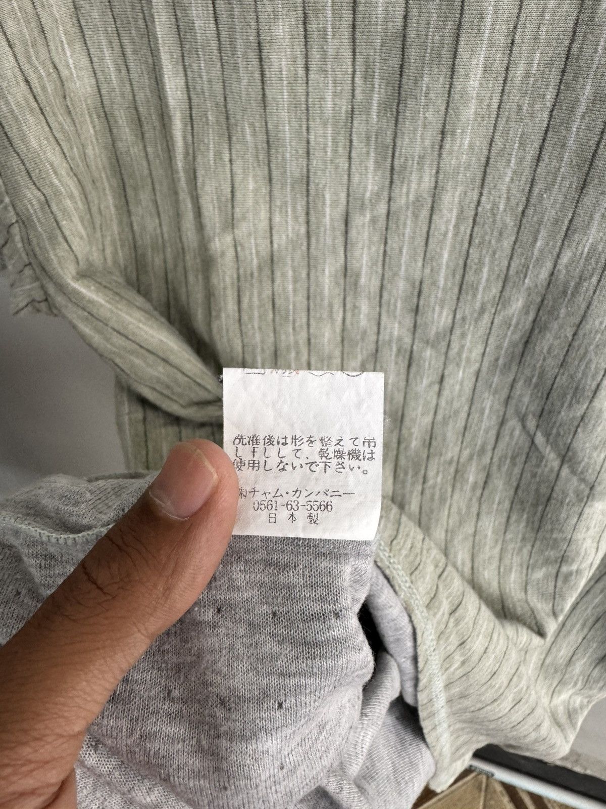 Japanese Brand JAPANESE STYLE BY AMI INTIME STRIPE V NECK SHIRT Size US M / EU 48-50 / 2 - 7 Thumbnail