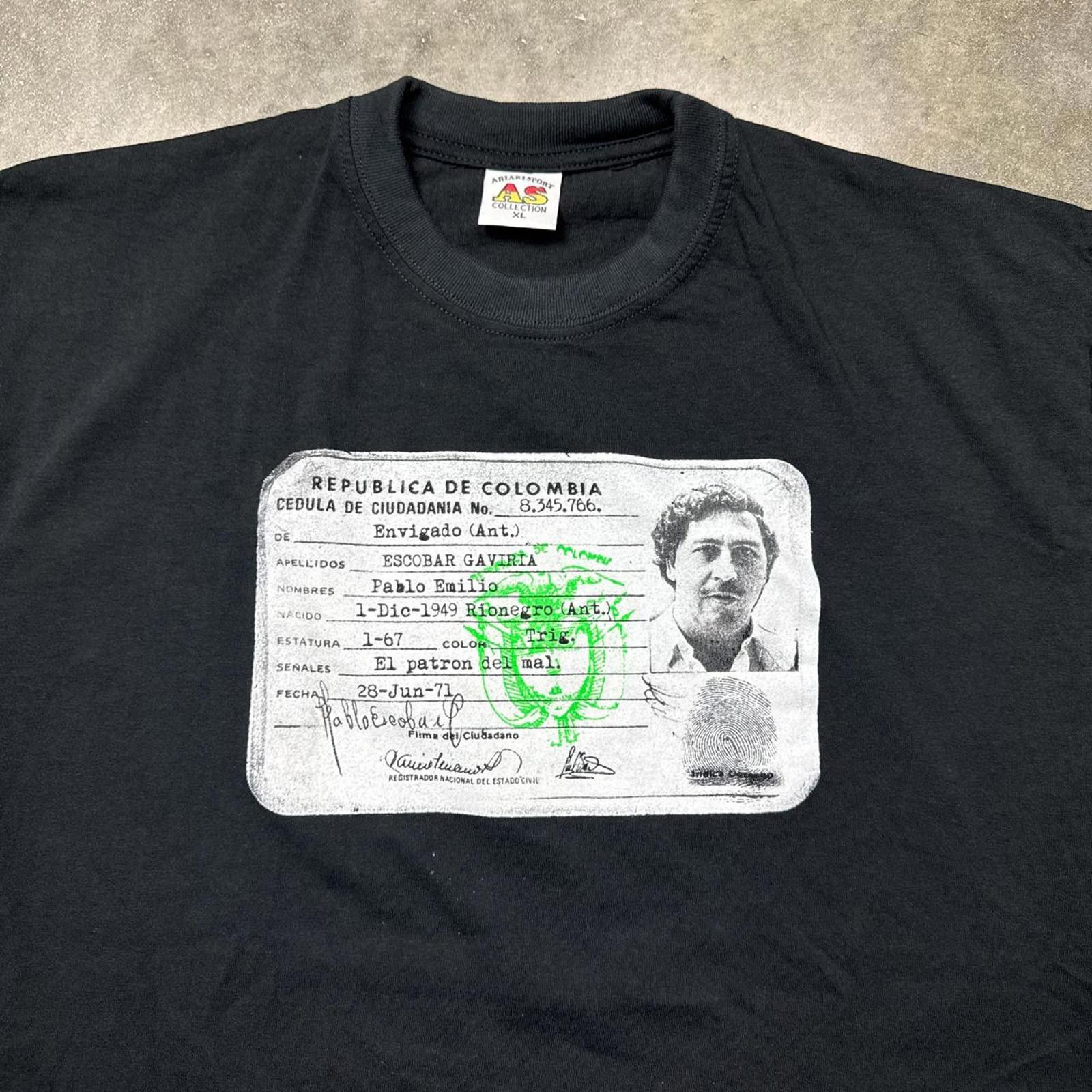 Other Pablo Escobar Gangster Identity Tag Vintage Y2k T-Shirt Size US XL / EU 56 / 4 - 3 Thumbnail