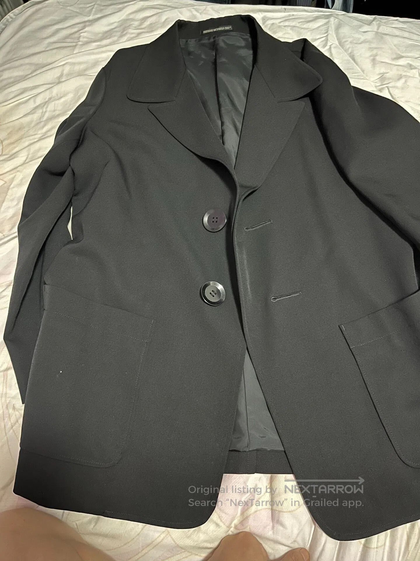 Yohji Yamamoto Yohji Yamamoto Black Wool Suit Jacket. Size L / US 10 / IT 46 - 1 Thumbnail