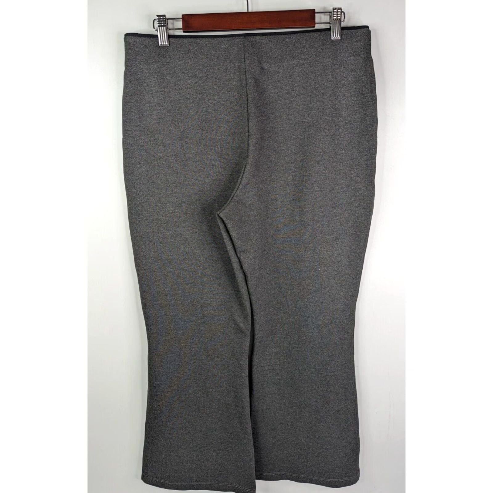 Banana Republic Banana Republic Grey High-Rise Flare Pants Size Large Rayon Nylon Stretch Womens Pants Flared 90s Style Size 36" / US 14 / IT 50 - 4 Thumbnail