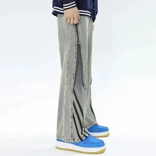Designer × Japanese Brand × Jean Y2k Streetwear Washed Blue Baggy Flared Jean Size US 30 / EU 46 - 3 Thumbnail