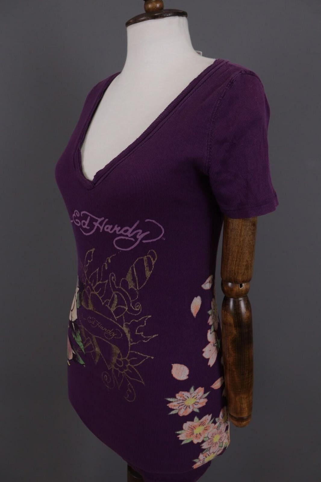 Ed Hardy Ed Hardy by Christian Audigier Purple Tunic Shirt Size M Size S / US 4 / IT 40 - 7 Thumbnail