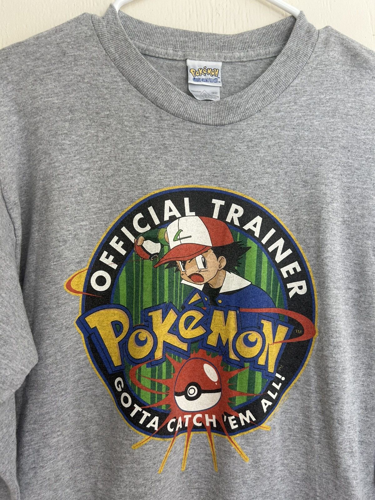 Pokemon Vintage Pokémon Ash Official Trainer Graphic Longsleeve Size US M / EU 48-50 / 2 - 2 Thumbnail