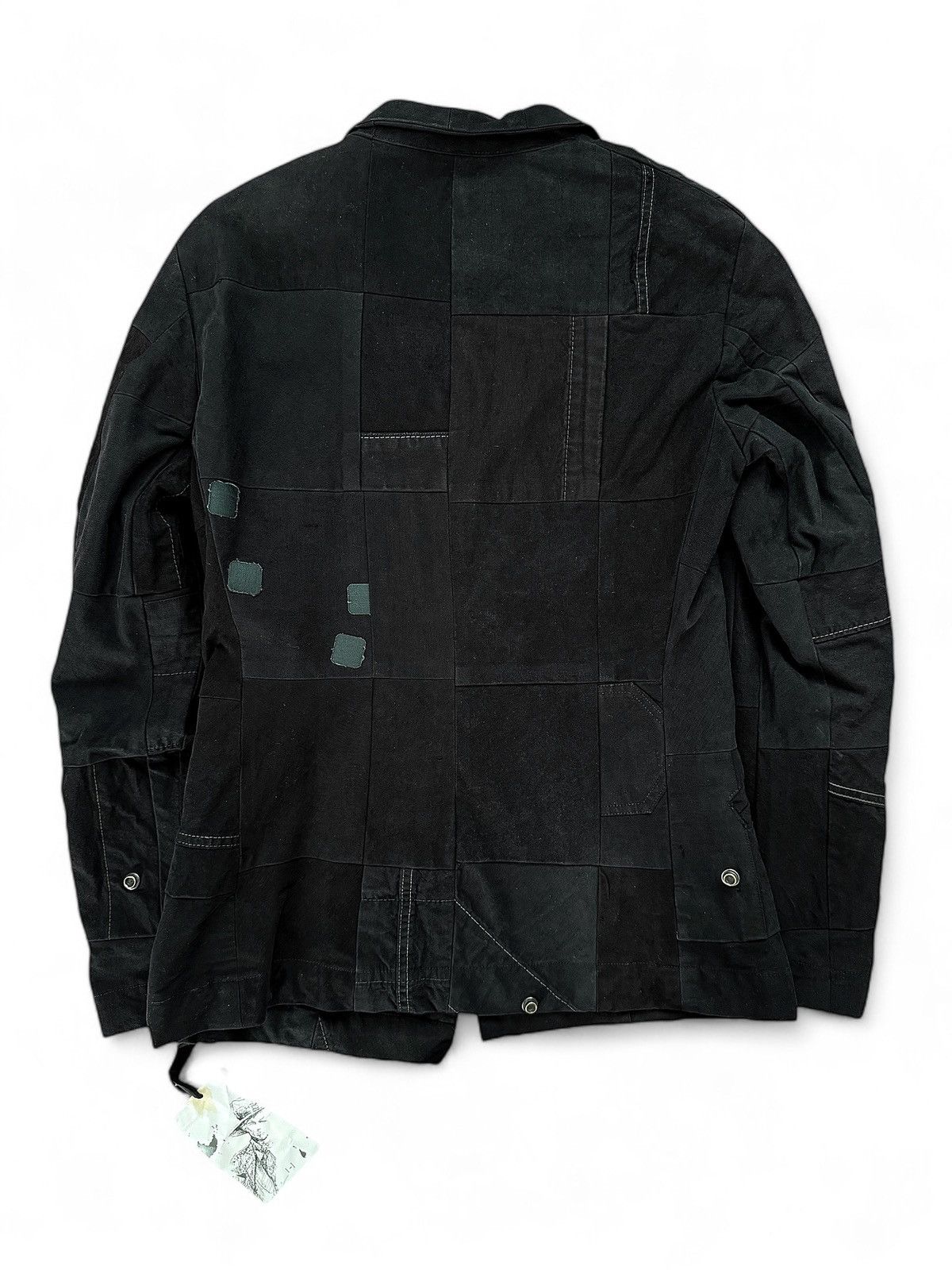 Greg Lauren Sz1 1/1 Black Workwear Tux Ollie Blazer Patchwork Jacket Size US S / EU 44-46 / 1 - 3 Thumbnail