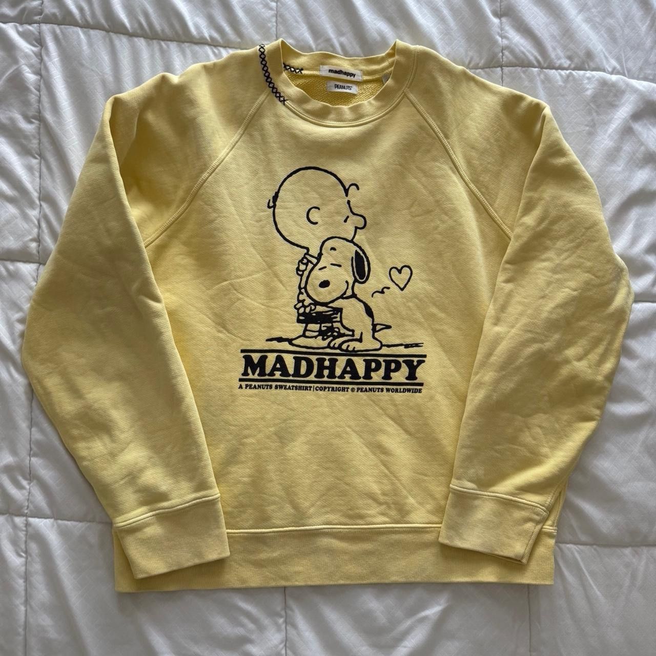 Madhappy Peanuts Yellow Sweatshirt, Men's