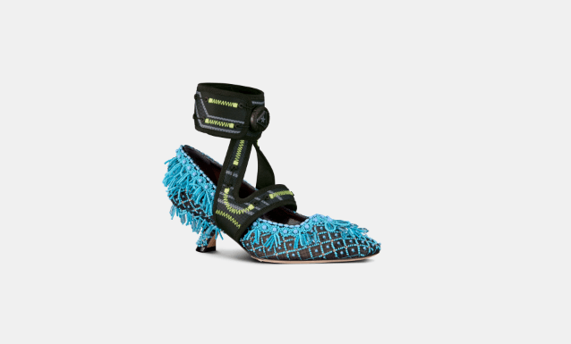 image of Dior O1Bcso1Str0224 Pump Heel Shoesed In Blue Shoes, Women's (Size 8)