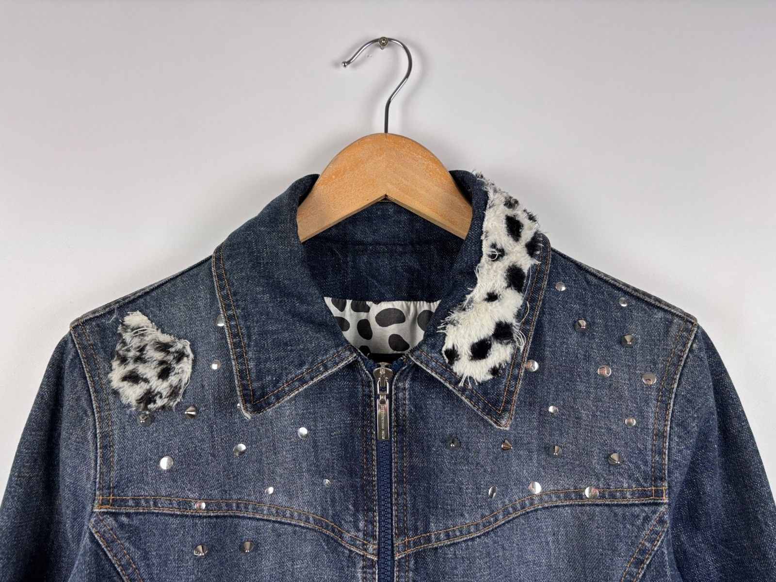 Other Vintage Roccobarocco Denim Jacket Blue Womens Size US 10 Size L / US 10 / IT 46 - 2 Thumbnail