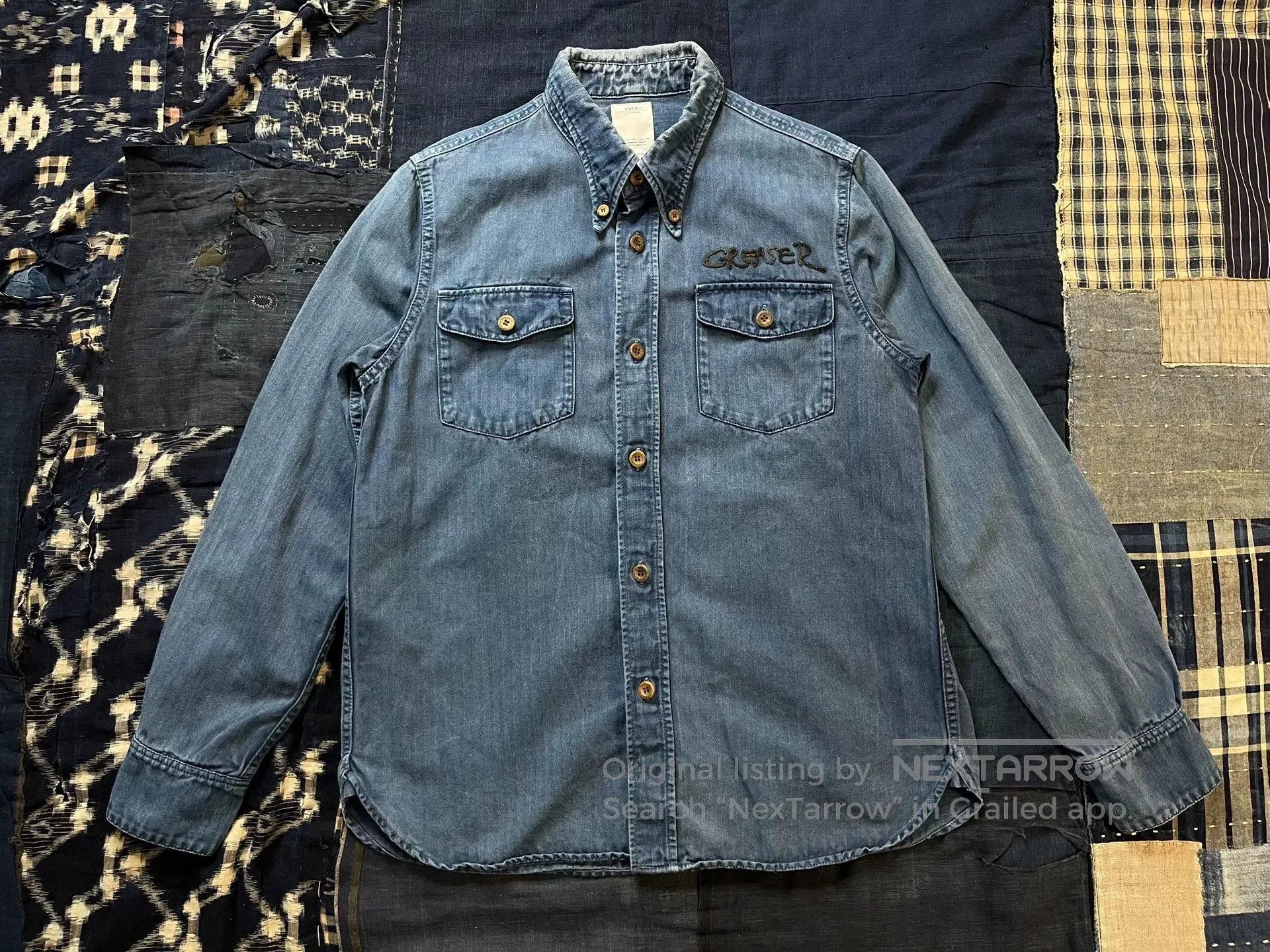 Visvim Visvim Denim Embroidered Shirt. Size US M / EU 48-50 / 2 - 5 Thumbnail