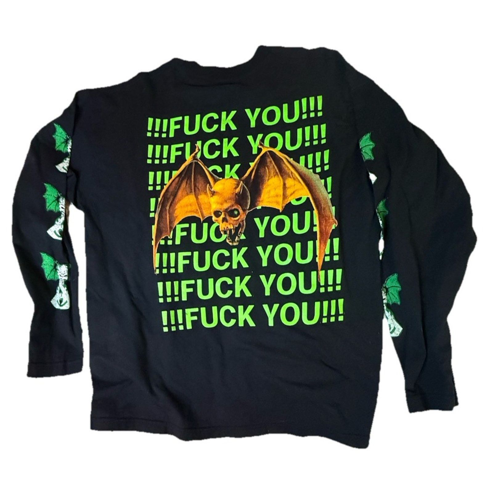 Vintage Overkill Longsleeve F@@k You Screen Stars Vintage t- Shirt Size US XL / EU 56 / 4 - 2 Thumbnail