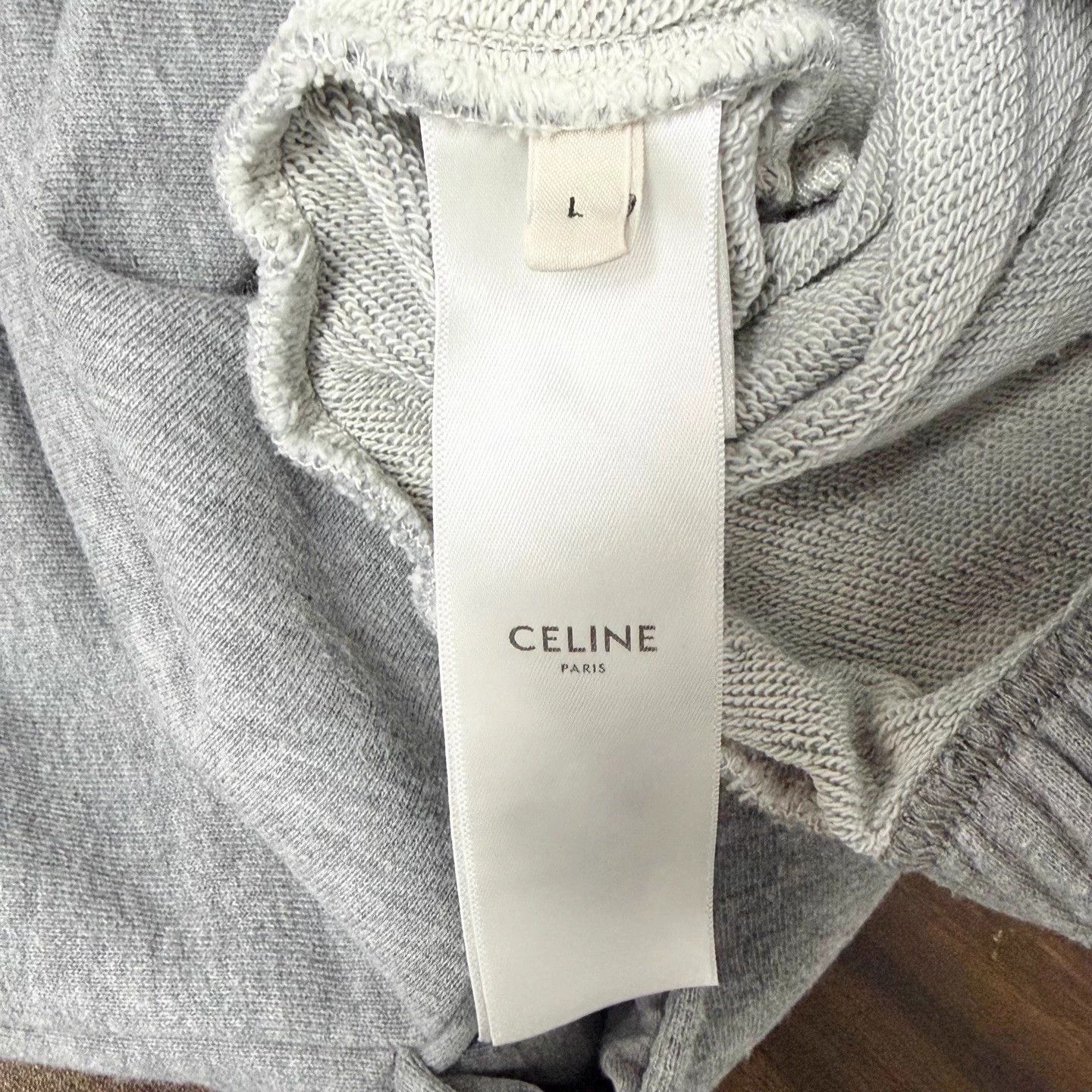 Celine Celine Gray Embroidered Logo Drawstring Straight Short L Size US 34 / EU 50 - 4 Thumbnail