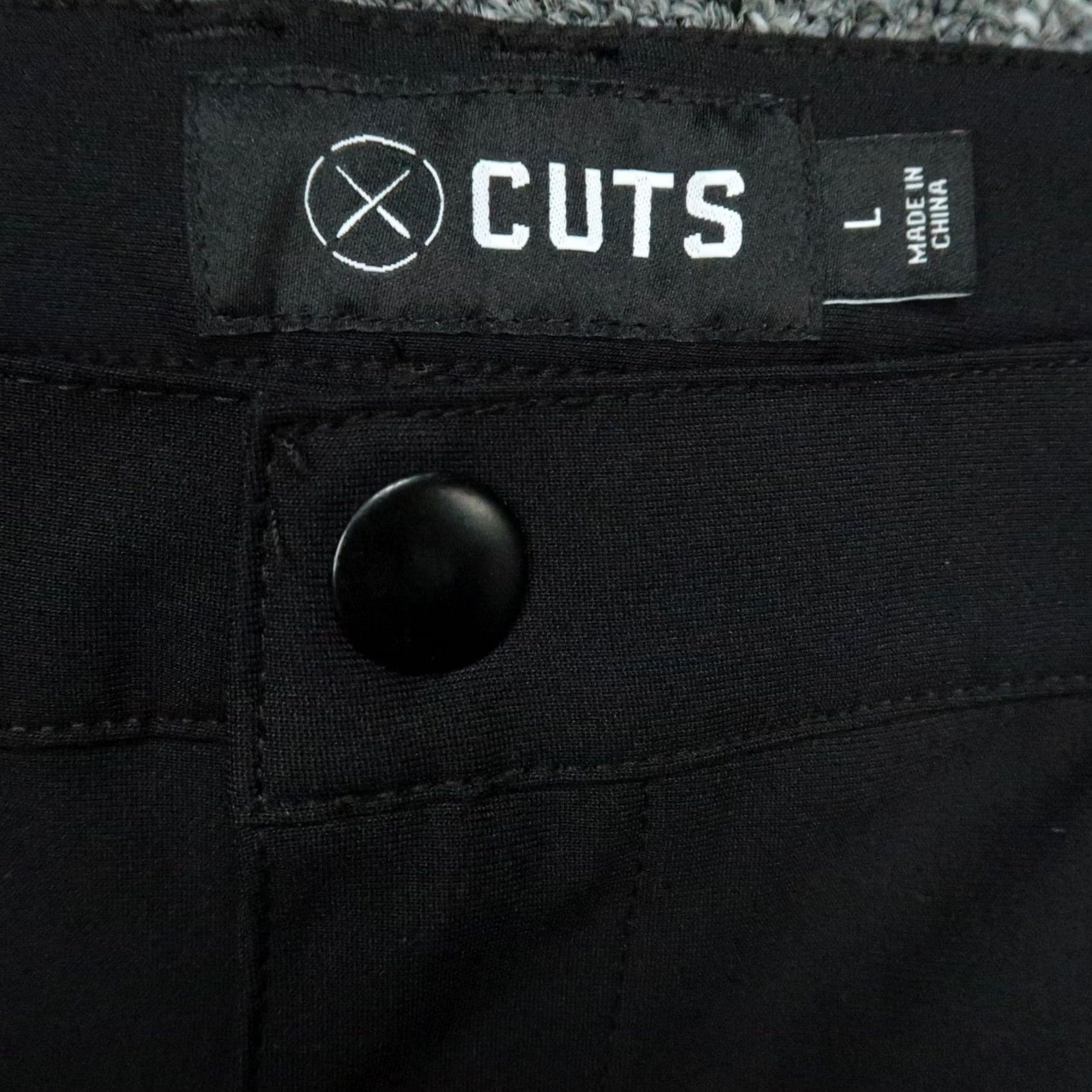 Cuts Cuts Pants Mens Large Black AO Jogger Chino Stretch 32x30 Slim Tailored Style Size US 33 - 3 Thumbnail