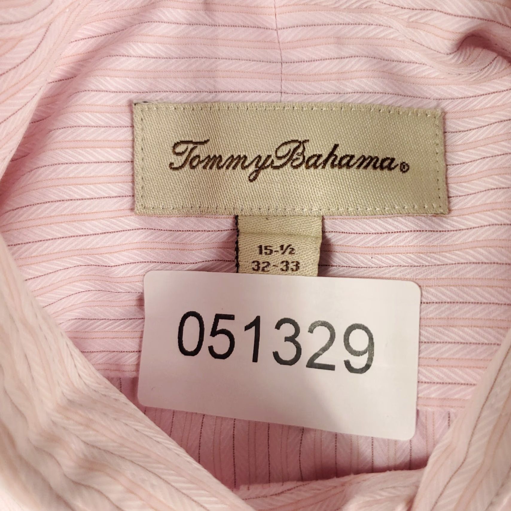 Tommy Bahama Tommy Bahama Dress Shirt Mens 15.5 Pink Striped Long Sleeve Button-Up Classic Preppy Size 40R - 7 Thumbnail