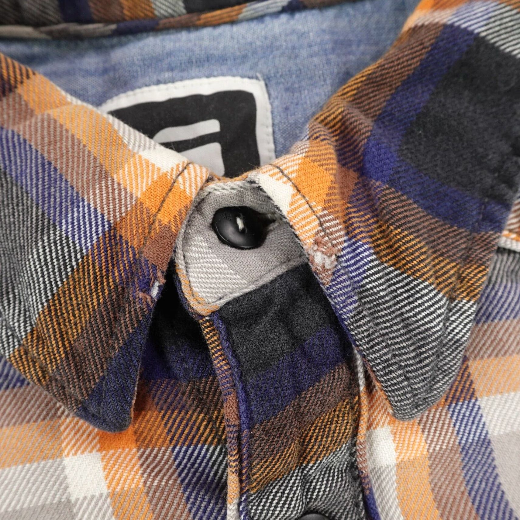 G-Star G-STAR Raw Shirt Mens XL Gray Orange Plaid Flannel Button-Up Collared Pocketed 100% Cotton Casual Outdoor Mens XL Orange Plaid Shirt Size US XL / EU 56 / 4 - 7 Thumbnail