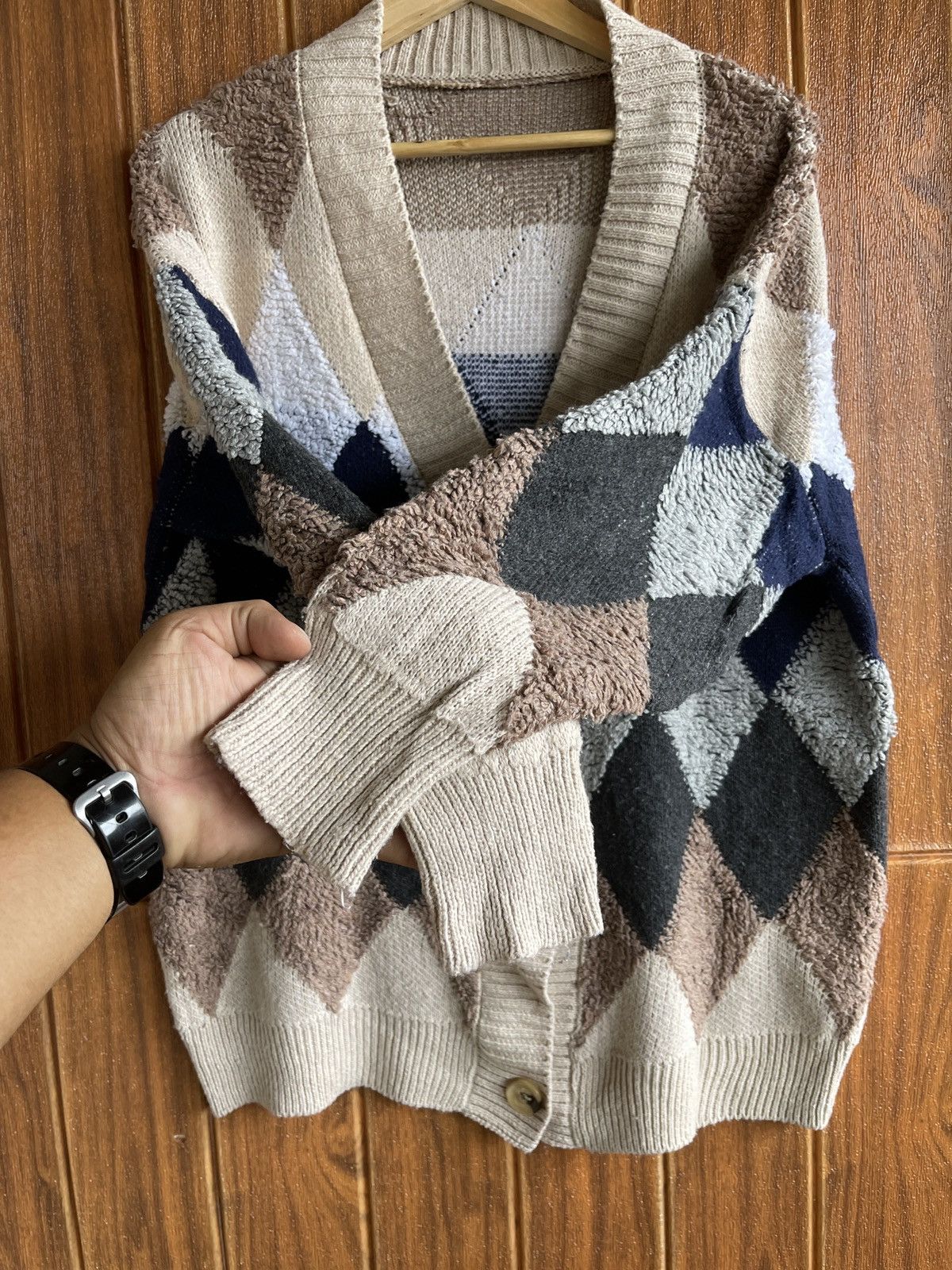 Aran Isles Knitwear × Japanese Brand Last Drop🔥Rare🔥Kurt Cobain Cardigan Knitwear Nice Colour Size US XL / EU 56 / 4 - 5 Thumbnail