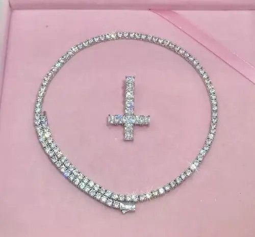 Other 45 Cm Upside-down cross , shut 'em up necklace Size ONE SIZE - 4 Thumbnail