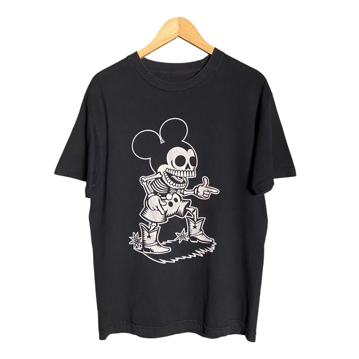 Vintage Skull Mickey Halloween Cowboy T-Shirt