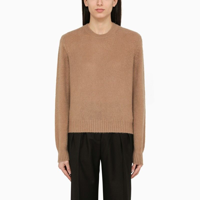 Image of Prada Camel-Coloured Cashmere Sweater in Beige, Women's (Size XS)