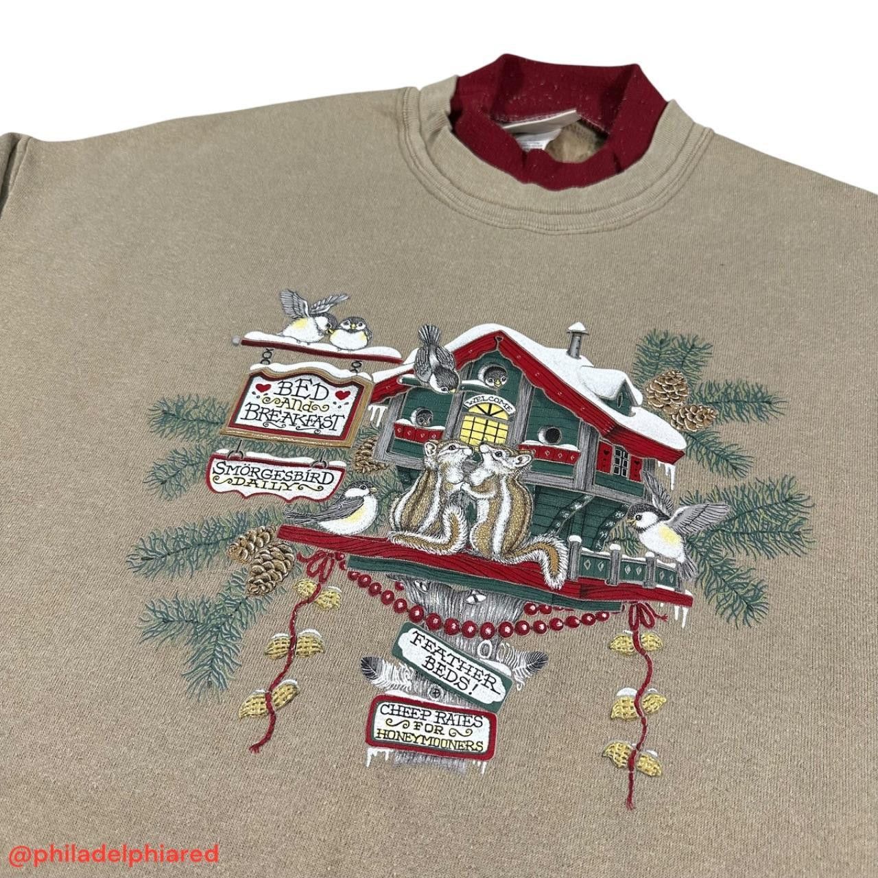 Designer Vintage 1990s Day Breeze Winter themed crewneck sweatshirt Size XXL / US 16-18 / IT 52-54 - 2 Thumbnail
