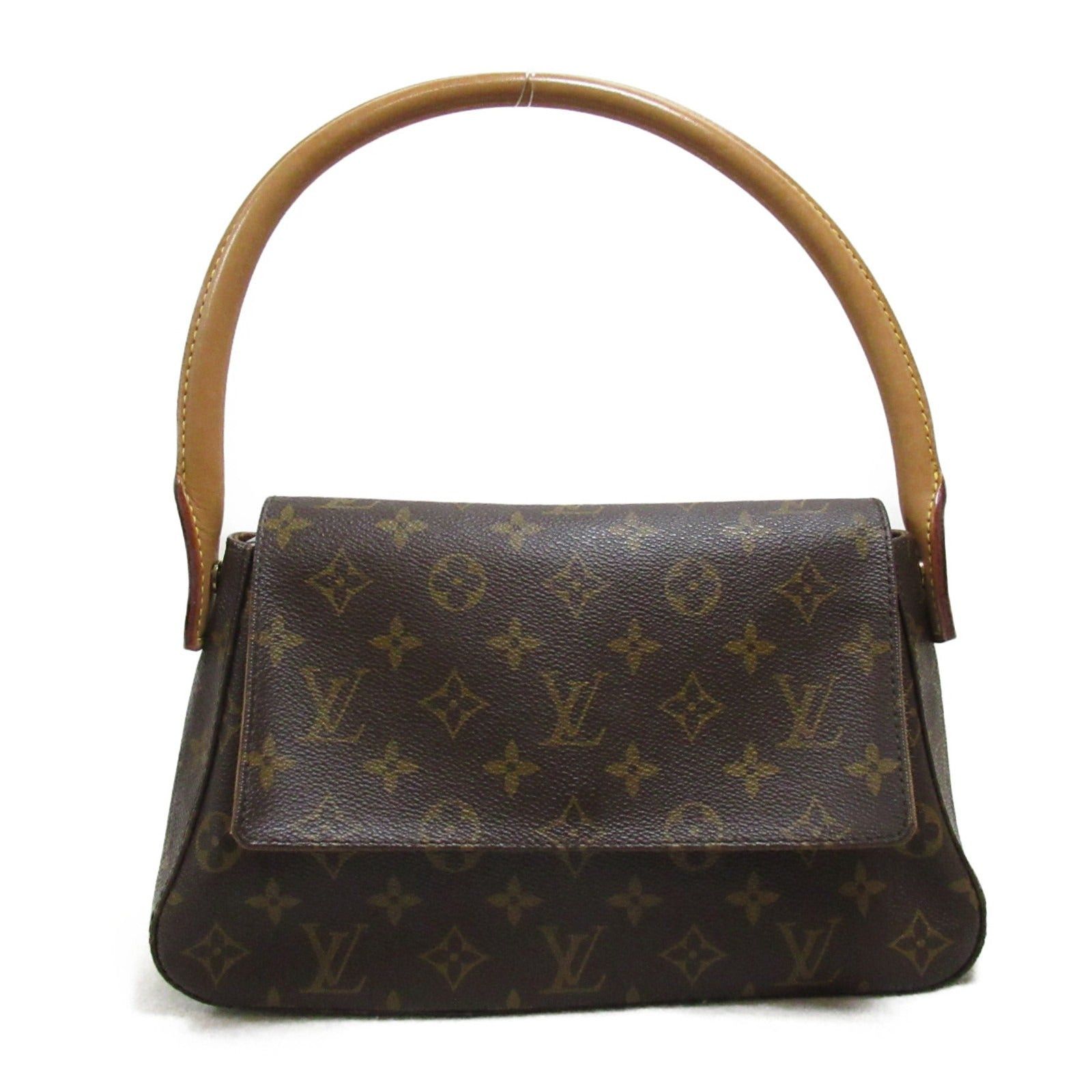 Louis Vuitton Mini Looping Shoulder Bag Coated Canvas Monogram Brown
