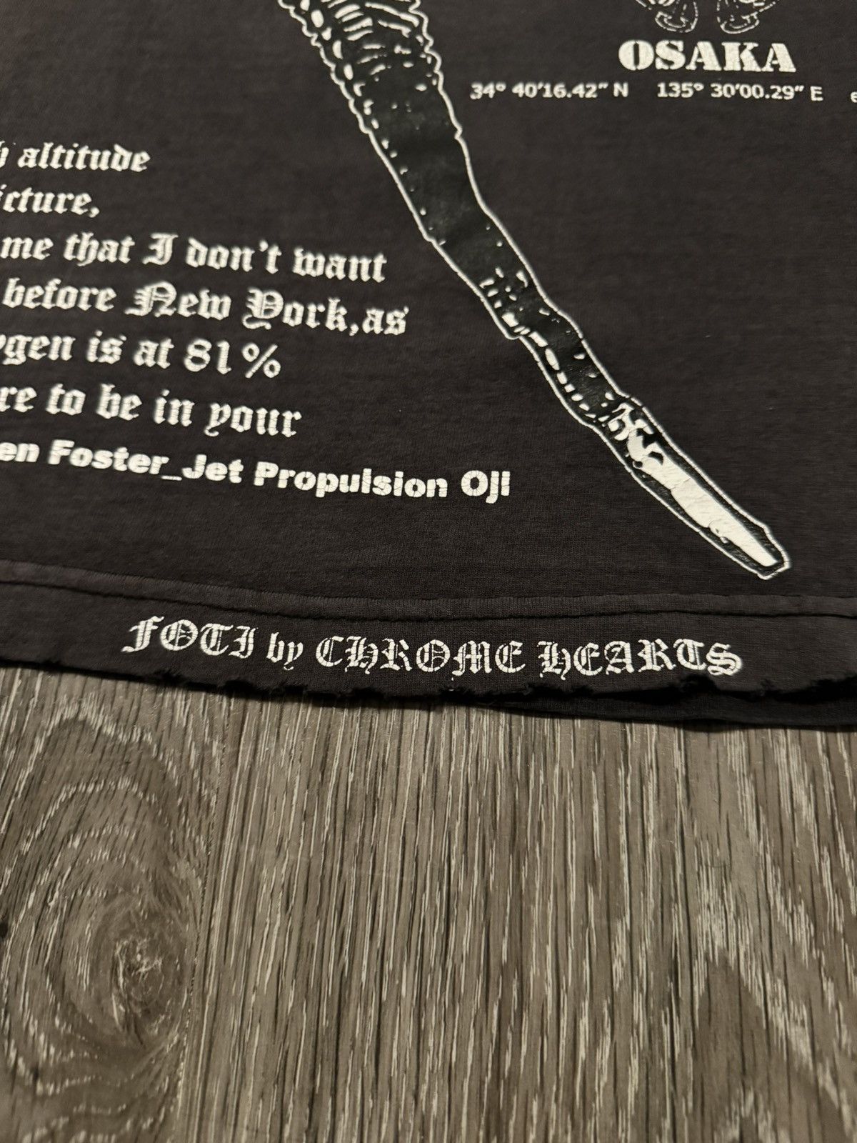 Chrome Hearts THRASHED Joe Foti 2009 Floojin Stamp Tee