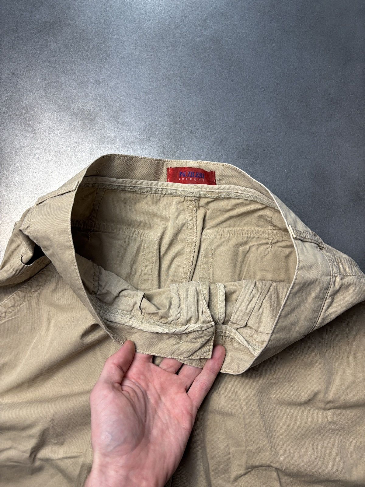 Pal Zileri × Vintage Vintage Pal Zileri Concept Shorts Long Tan Summer Cotton 30 Size US 31 - 3 Thumbnail
