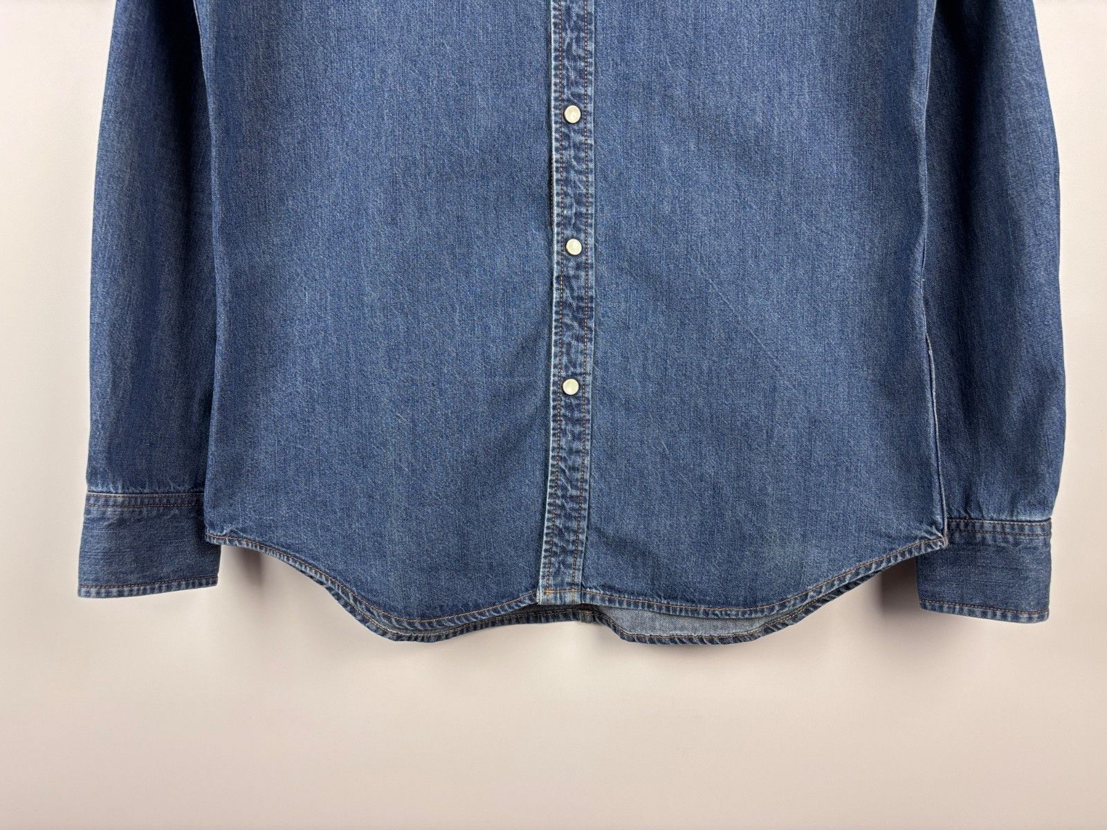 G-Star G-Star Raw Landoh Slim Denim Shirt Pearl Snap Blue Size M Size US M / EU 48-50 / 2 - 3 Thumbnail