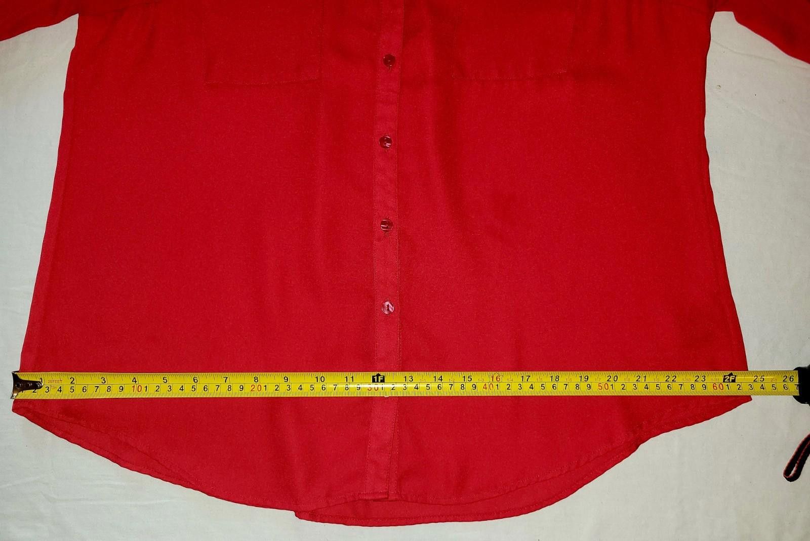 Designer IN San Francisco women s XL red 3/4 sleeve button up blouse Size XL / US 12-14 / IT 48-50 - 9 Thumbnail