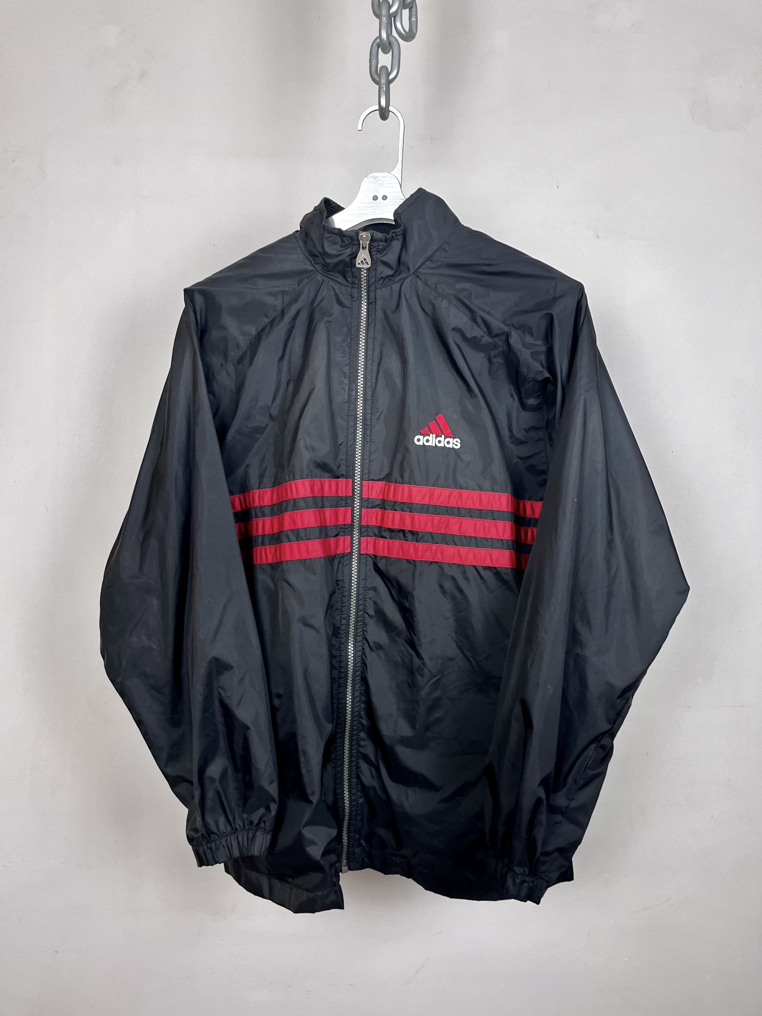 Adidas Vintage Adidas Striped Windbreaker Size US XL / EU 56 / 4 - 1 Thumbnail