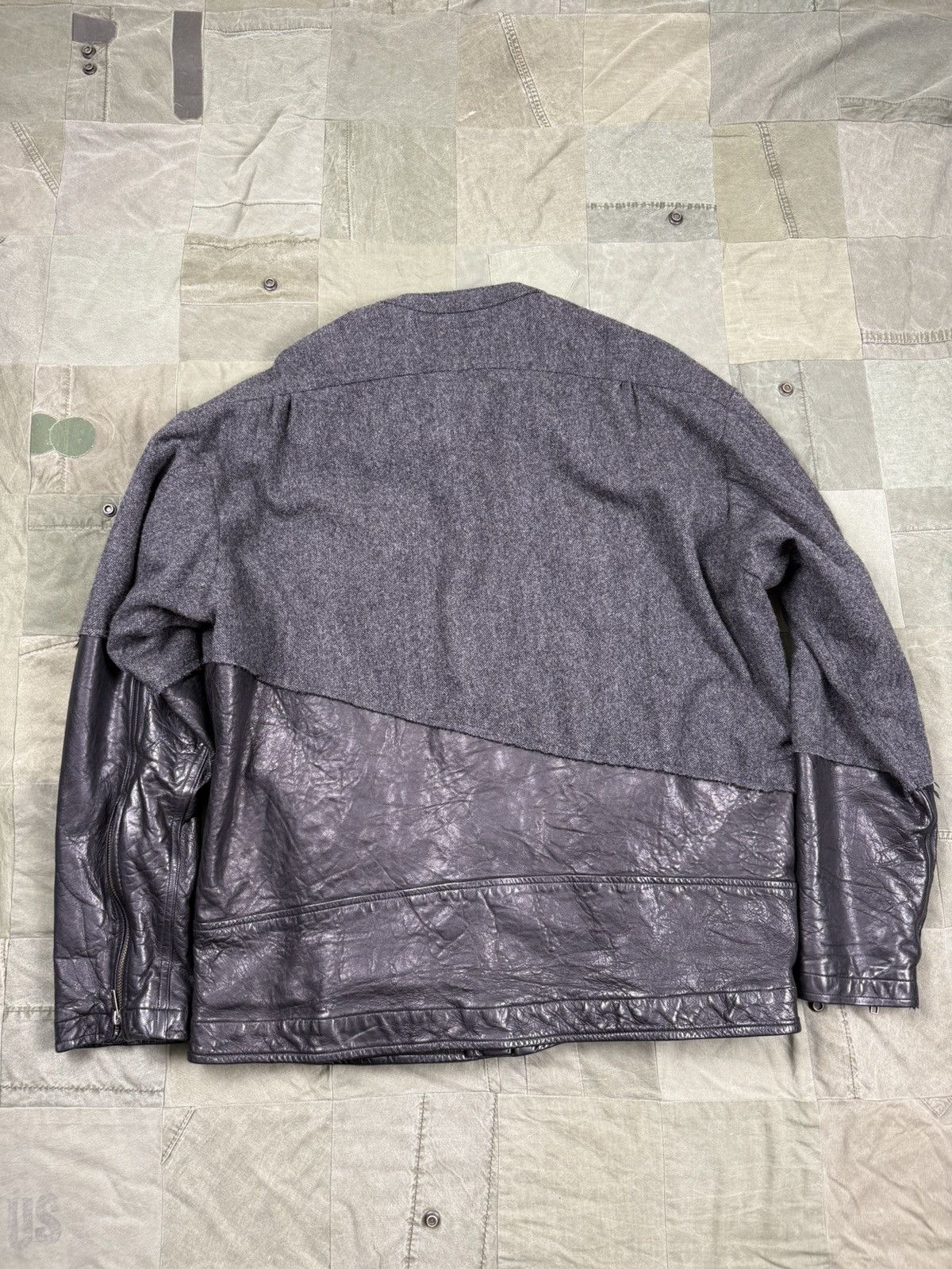 Greg Lauren 50/50 Leather Jacket / Wool Coat Size US L / EU 52-54 / 3 - 6 Thumbnail