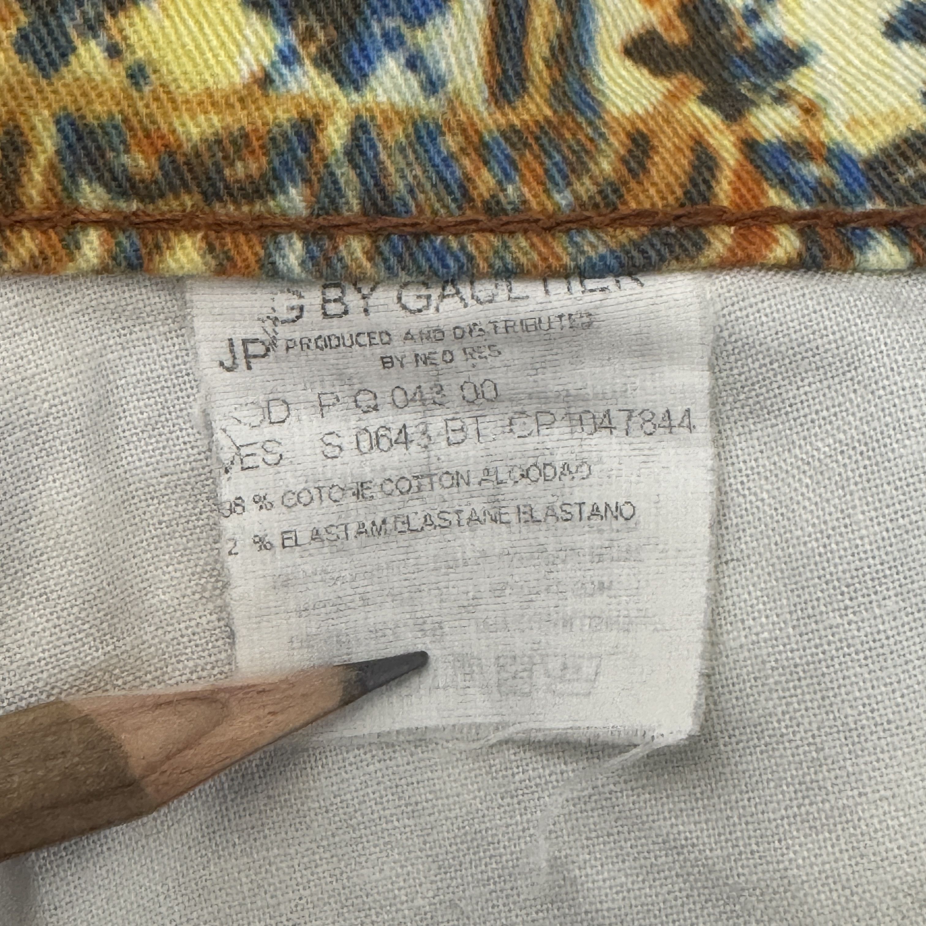 Jean Paul Gaultier Print Jeans Size 31" - 9 Thumbnail
