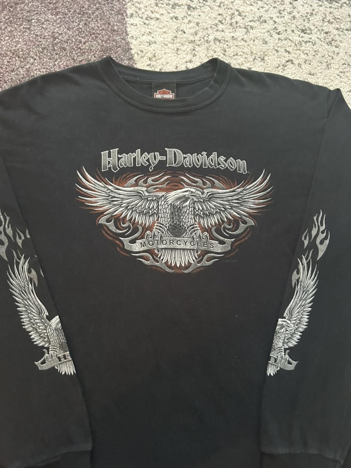 Harley Davidson Harley-Davidson Long Sleeve Tee - Black Eagle Design Size US L / EU 52-54 / 3 - 2 Thumbnail