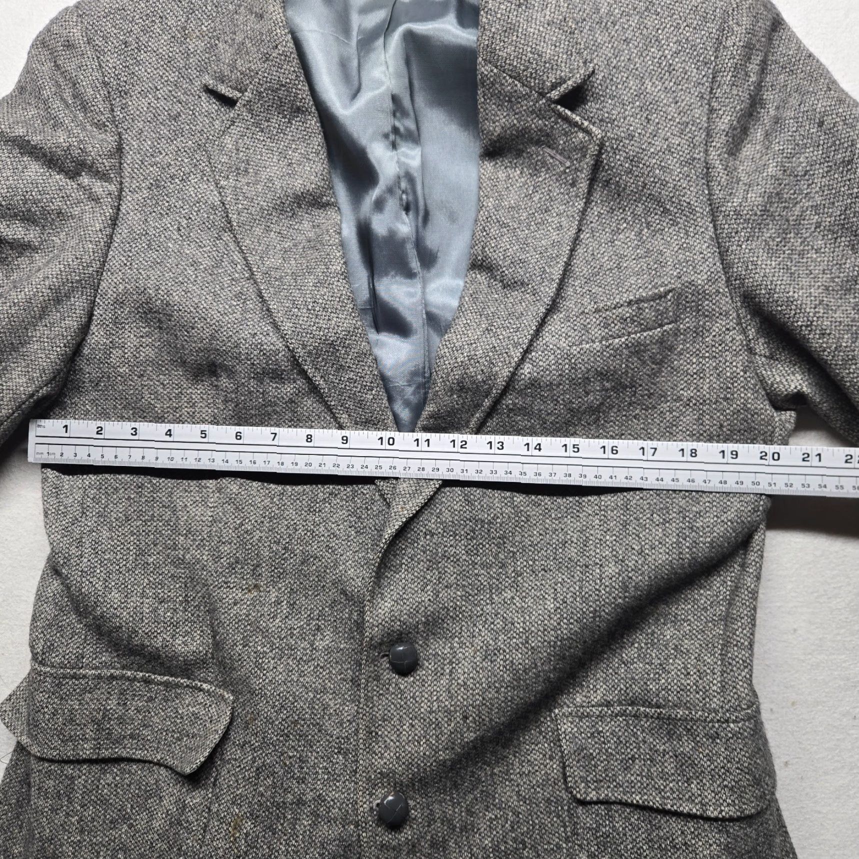 Vintage Woodmere Blazer Men's Wool Suit Jacket Gray Dress Casual 44L Long Mens Size 44R - 6 Thumbnail